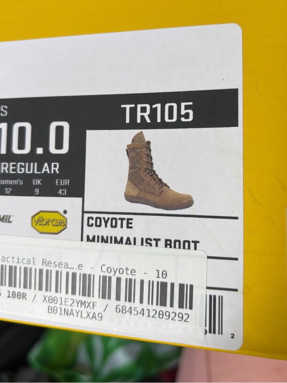 TR105 Coyote Minimalist Combat Boot - Coyote